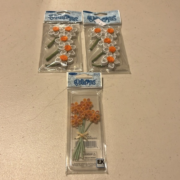 Vintage 3d quillettes flowers - Picture 2 of 7